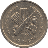 1998 ONE POUND ISLE OF MAN - WORLD COINS - Cambridgeshire Coins