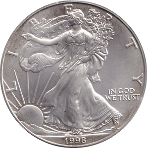 1998 SILVER DOLLAR USA - SILVER WORLD COINS - Cambridgeshire Coins