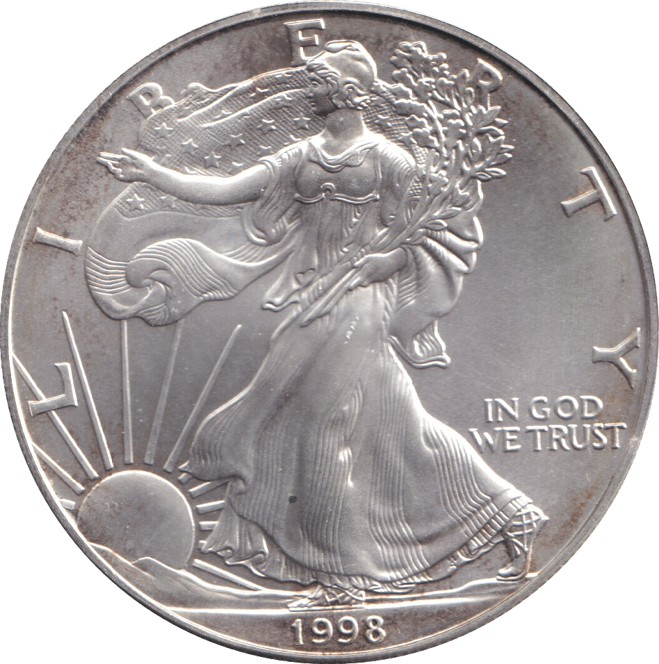 1998 SILVER DOLLAR USA - SILVER WORLD COINS - Cambridgeshire Coins