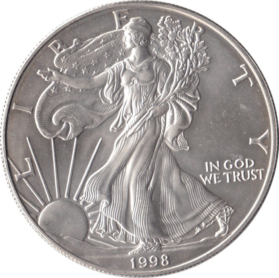 1998 SILVER LIBERTY DOLLAR USA - SILVER WORLD COINS - Cambridgeshire Coins