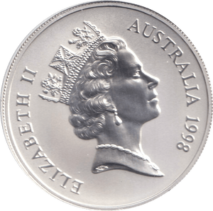 1998 SILVER ONE DOLLAR AUSTRALIA - SILVER WORLD COINS - Cambridgeshire Coins