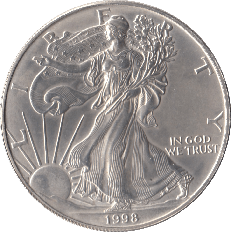 1998 SILVER ONE DOLLAR PROOF USA - SILVER WORLD COINS - Cambridgeshire Coins