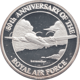 1998 SILVER PROOF 20 CROWNS 80TH ANNIVERSARY OF THE RAF - Silver Proof - Cambridgeshire Coins
