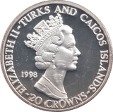 1998 SILVER PROOF 20 CROWNS 80TH ANNIVERSARY OF THE RAF - Silver Proof - Cambridgeshire Coins