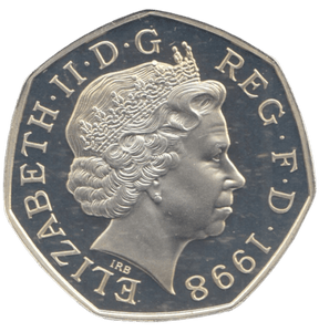1998 SILVER PROOF 50P 25TH ANNIVERSARY OF THE EU - 50P Silver Proof - Cambridgeshire Coins