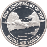 1998 SILVER PROOF 80th ANNIVERSARY RAF TWENTY CROWNS TURKS AND CAICOS - SILVER WORLD COINS - Cambridgeshire Coins