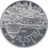 1998 SILVER PROOF AUSTRIA 25 EURO - WORLD COINS - Cambridgeshire Coins