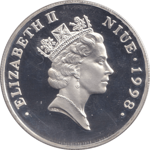 1998 SILVER PROOF FIVE DOLLARS THE SILVER WEDDING - SILVER WORLD COINS - Cambridgeshire Coins