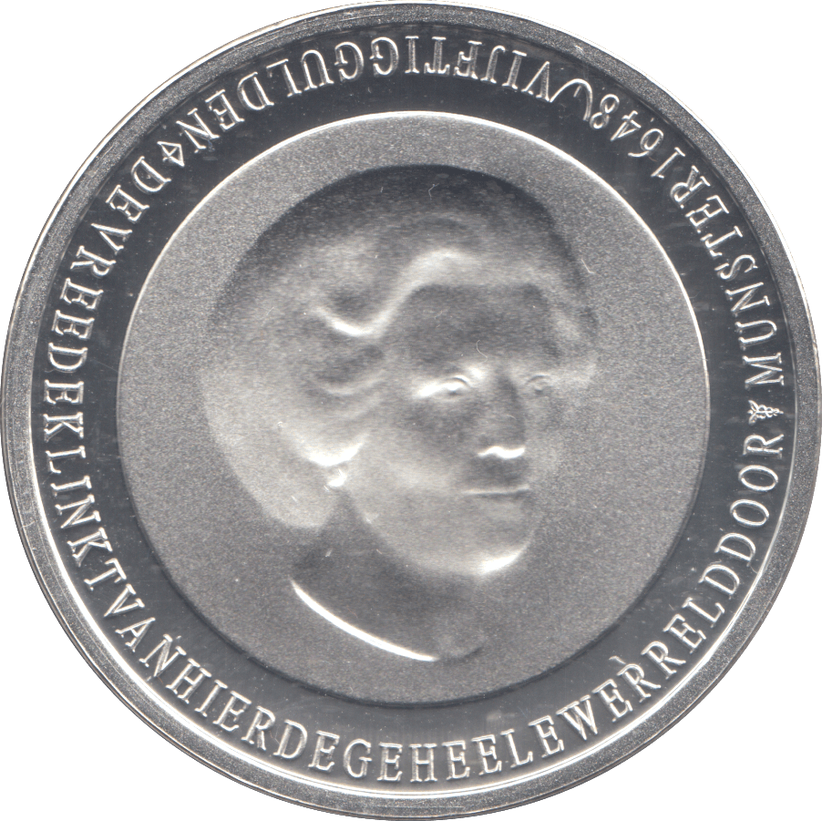 1998 SILVER PROOF NETHERLAND 50 GULDEN 350TH ANNIVERSARY OF TREATY OF MUNSTER - SILVER WORLD COINS - Cambridgeshire Coins