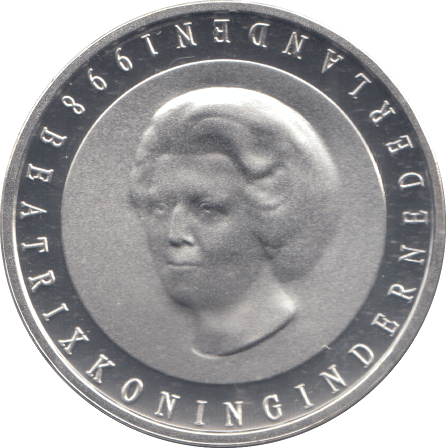 1998 SILVER PROOF NETHERLAND 50 GULDEN 350TH ANNIVERSARY OF TREATY OF MUNSTER - SILVER WORLD COINS - Cambridgeshire Coins