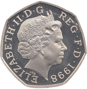 1998 SILVER PROOF NHS FIFTY PENCE UNITED KINGDOM - SILVER WORLD COINS - Cambridgeshire Coins