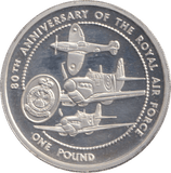1998 SILVER PROOF ONE POUND GUERNSEY - SILVER WORLD COINS - Cambridgeshire Coins