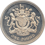 1998 SILVER PROOF ONE POUND ROYAL ARMS - SILVER WORLD COINS - Cambridgeshire Coins