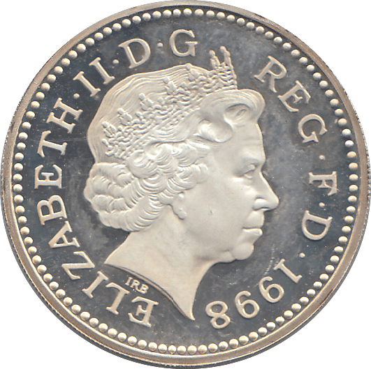1998 SILVER PROOF ONE POUND ROYAL ARMS - SILVER WORLD COINS - Cambridgeshire Coins