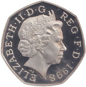 1998 SILVER PROOF PIEDFORT EU 50P - 50P Silver Proof - Cambridgeshire Coins