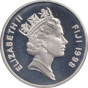 1998 SILVER PROOF TEN DOLLARS LAUNCH OF THE QUEEN ELIZABETH - SILVER WORLD COINS - Cambridgeshire Coins