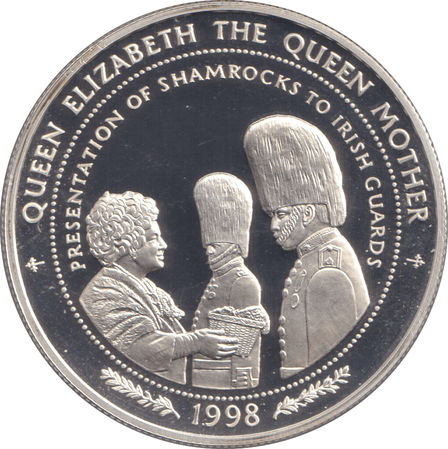 1998 SILVER PROOF TEN DOLLARS PRESENTATION OF SHAMROCKS - SILVER WORLD COINS - Cambridgeshire Coins