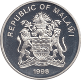1998 SILVER PROOF TWENTY KWACHA ABDICATION OF KING EDWARD - SILVER WORLD COINS - Cambridgeshire Coins