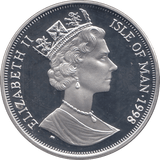1998 SILVER PROOF WORLD CUP FRANCE COMMEMORATIVE CROWN ISLE OF MAN - SILVER WORLD COINS - Cambridgeshire Coins