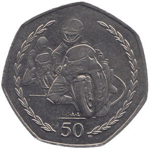 1998 TT FIFTY PENCE ISLE OF MAN - WORLD COINS - Cambridgeshire Coins