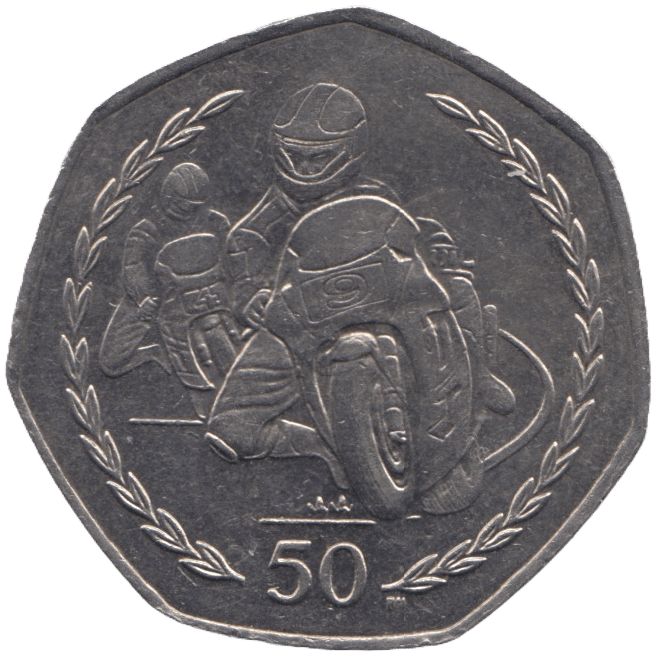 1998 TT FIFTY PENCE ISLE OF MAN - WORLD COINS - Cambridgeshire Coins