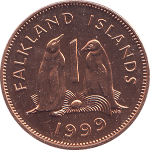 1999 1 PENCE FALKLAND ISLANDS ( BU ) - WORLD COINS - Cambridgeshire Coins