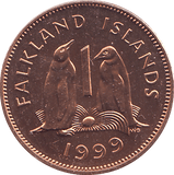 1999 1 PENCE FALKLAND ISLANDS ( BU ) - WORLD COINS - Cambridgeshire Coins