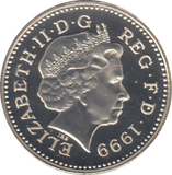 1999 £1 SILVER PROOF - £1 Silver Proof - Cambridgeshire Coins