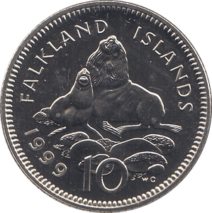 1999 10 PENCE FALKLAND ISLANDS ( BU ) - WORLD COINS - Cambridgeshire Coins
