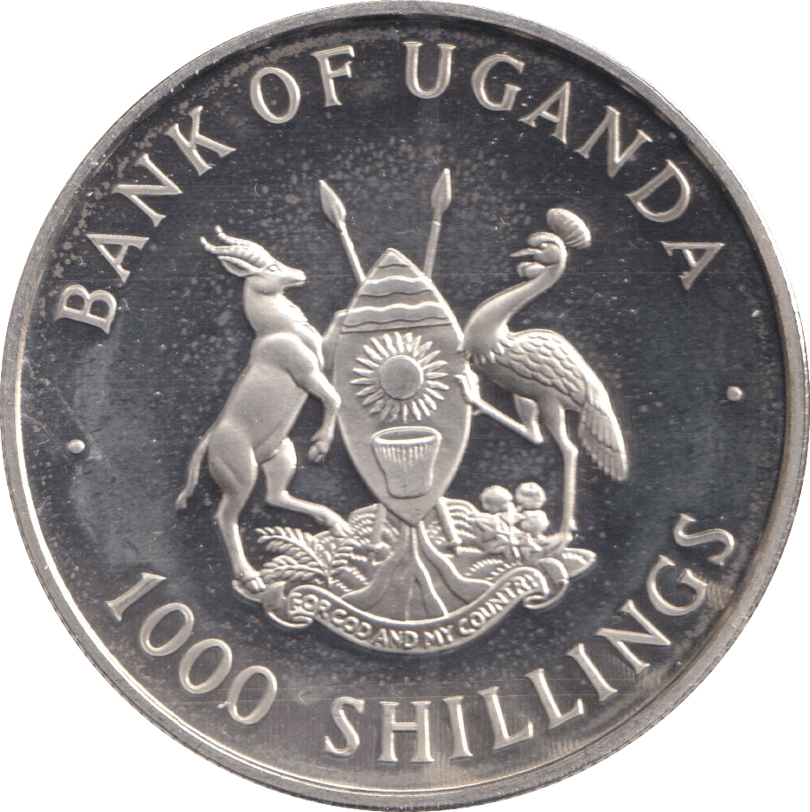 1999 1000 SHILLINGS BANK OF UGANDA QUEEN ELIZABETH AND MOTHER - SILVER WORLD COINS - Cambridgeshire Coins