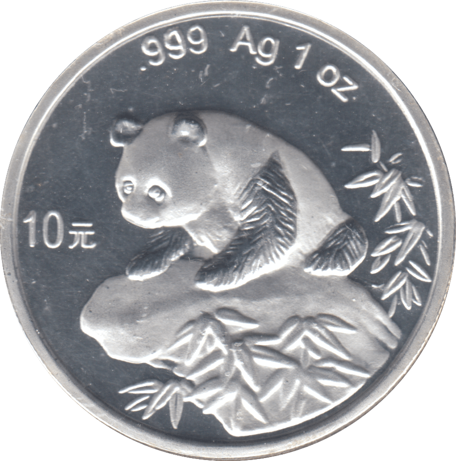 1999 1OZ CHINESE PANDA 10 YUAN .999 SILVER PROOF - SILVER WORLD COINS - Cambridgeshire Coins