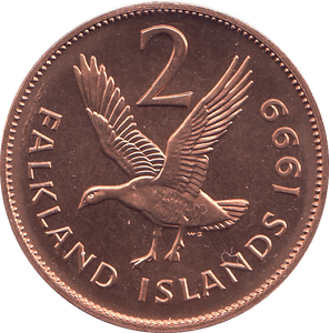 1999 2 PENCE FALKLAND ISLANDS ( BU ) - WORLD COINS - Cambridgeshire Coins