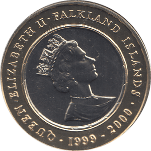 1999 2 POUNDS FALKLAND ISLANDS ( BU ) - WORLD COINS - Cambridgeshire Coins