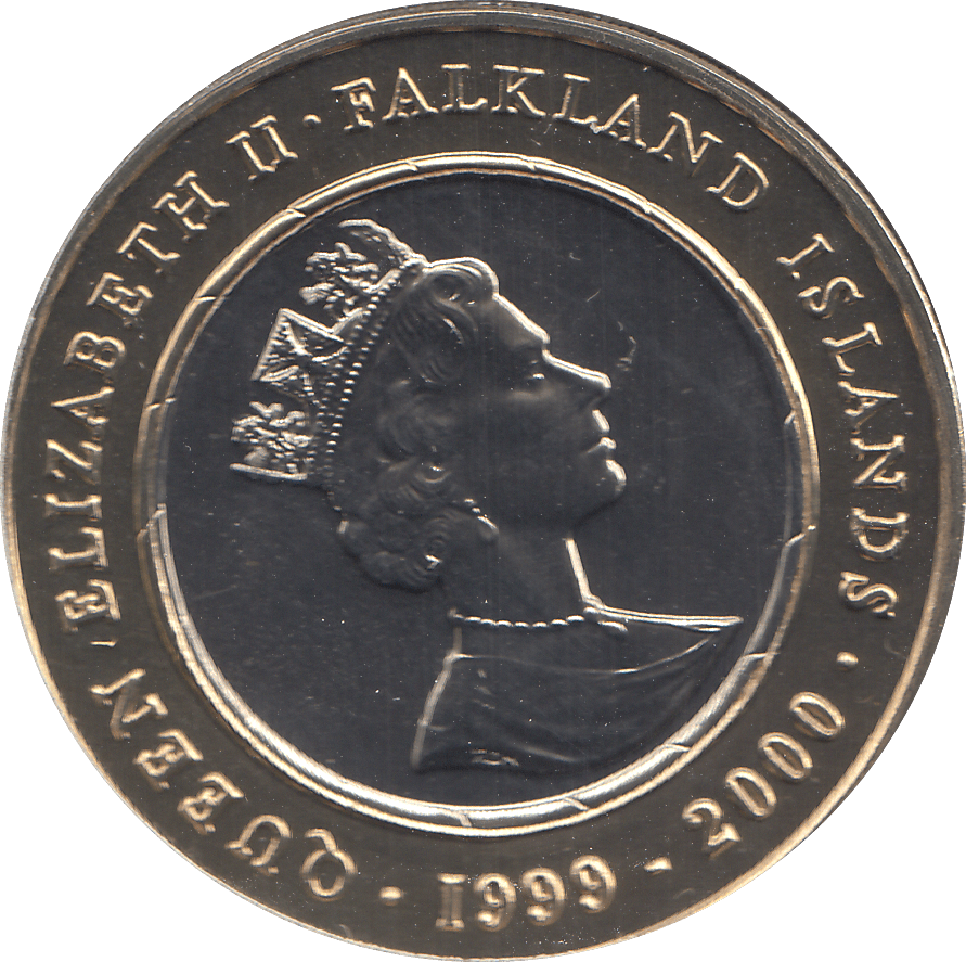 1999 2 POUNDS FALKLAND ISLANDS ( BU ) - WORLD COINS - Cambridgeshire Coins