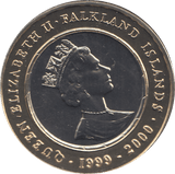 1999 2 POUNDS FALKLAND ISLANDS ( BU ) - WORLD COINS - Cambridgeshire Coins
