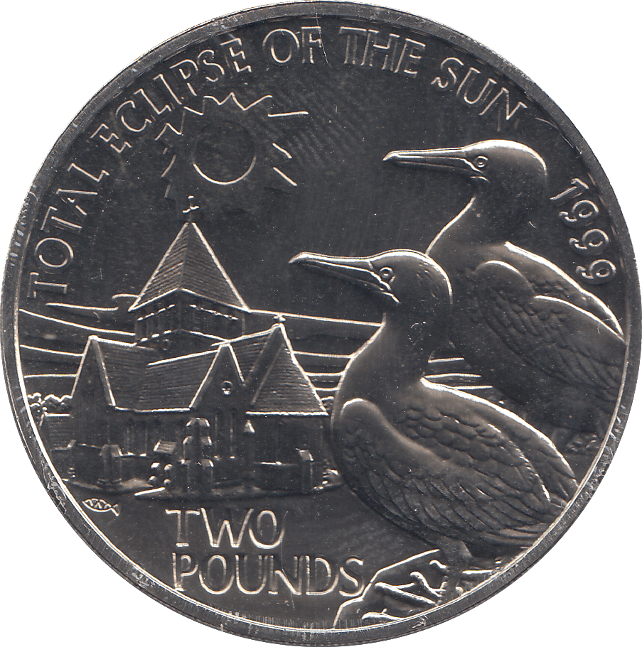 1999 2 POUNDS TOTAL ECLIPSE OF THE SUN ( BU ) - WORLD COINS - Cambridgeshire Coins