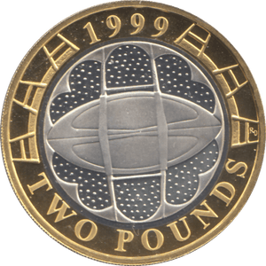 1999 £2 RUGBY WORLD CUP SILVER PROOF - £2 Silver Proof - Cambridgeshire Coins