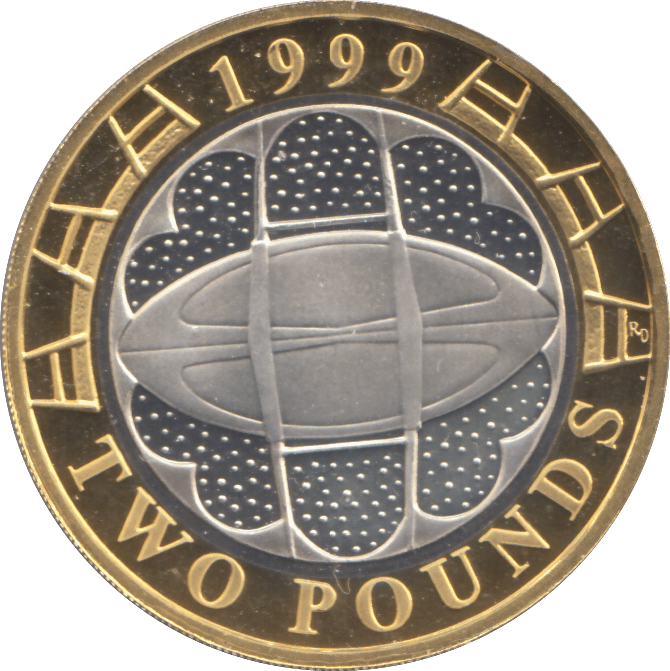 1999 £2 RUGBY WORLD CUP SILVER PROOF - £2 Silver Proof - Cambridgeshire Coins