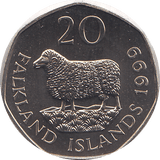 1999 20 PENCE FALKLAND ISLANDS ( BU ) - WORLD COINS - Cambridgeshire Coins