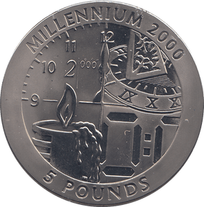 1999 5 POUNDS MILLENIUM TITANIUM COIN ( BU ) - WORLD COINS - Cambridgeshire Coins
