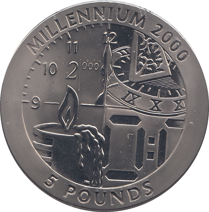 1999 5 POUNDS MILLENIUM TITANIUM COIN ( BU ) - WORLD COINS - Cambridgeshire Coins