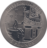 1999 5 POUNDS MILLENIUM TITANIUM COIN ( BU ) - WORLD COINS - Cambridgeshire Coins