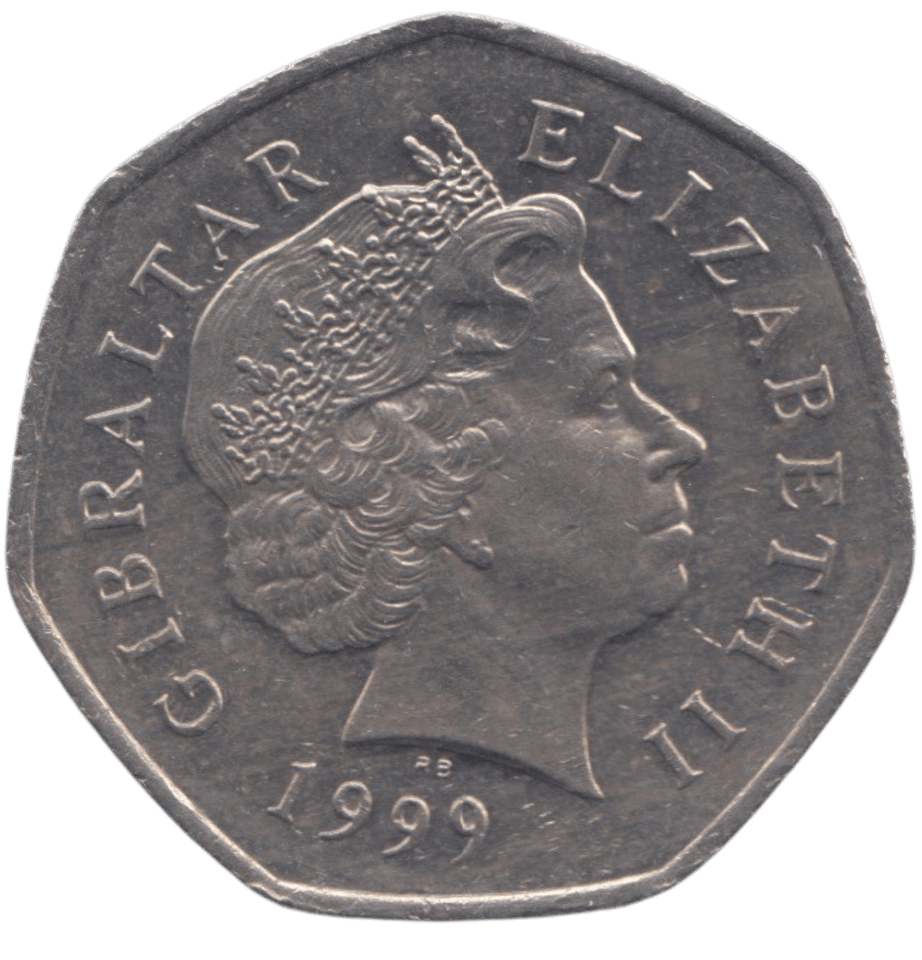 1999 50 PENCE GIBRALTAR - 50P CIRCULATED - Cambridgeshire Coins