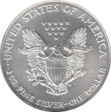 1999 AMERICAN EAGLE SILVER DOLLAR 1 OZ FINE SILVER USA - SILVER WORLD COINS - Cambridgeshire Coins