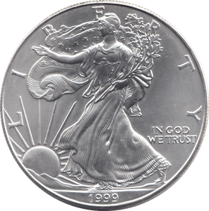 1999 AMERICAN EAGLE SILVER DOLLAR 1 OZ FINE SILVER - WORLD COINS - Cambridgeshire Coins