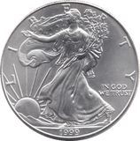 1999 AMERICAN EAGLE SILVER DOLLAR 1 OZ FINE SILVER - WORLD COINS - Cambridgeshire Coins