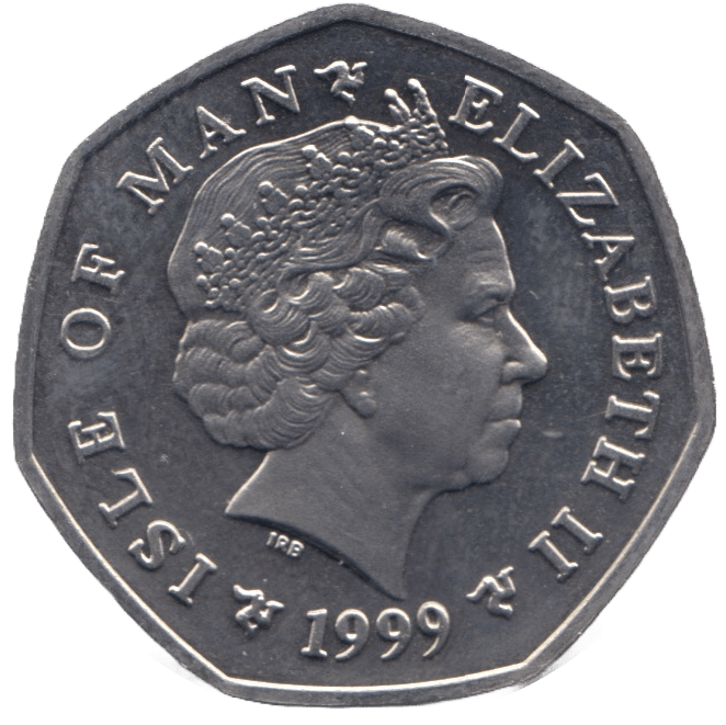 1999 BRIILLIANT UNCIRCULATED TT FIFTY PENCE ISLE OF MAN - WORLD COINS - Cambridgeshire Coins