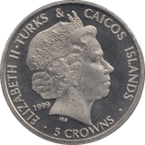1999 FIVE CROWNS - WORLD COINS - Cambridgeshire Coins