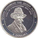 1999 FIVE DOLLARS PITCAIRN ISLANDS LIFE OF QUEEN ELIZABETH AND MOTHER - SILVER WORLD COINS - Cambridgeshire Coins