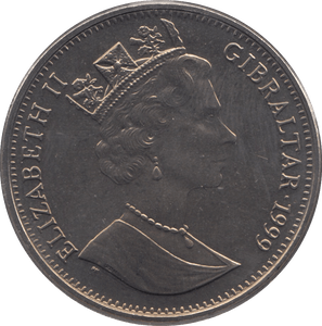 1999 GIBRALTAR ONE CROWN F571 - WORLD COINS - Cambridgeshire Coins
